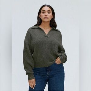 EVERLANE THE ALPACA WAFFLE-STITCH POLO